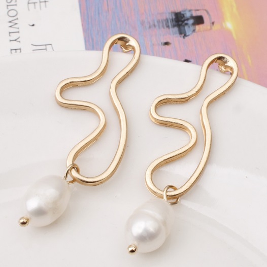 Fashion 8# Alloy Pearl Geometric Stud Earrings,Stud Earrings
