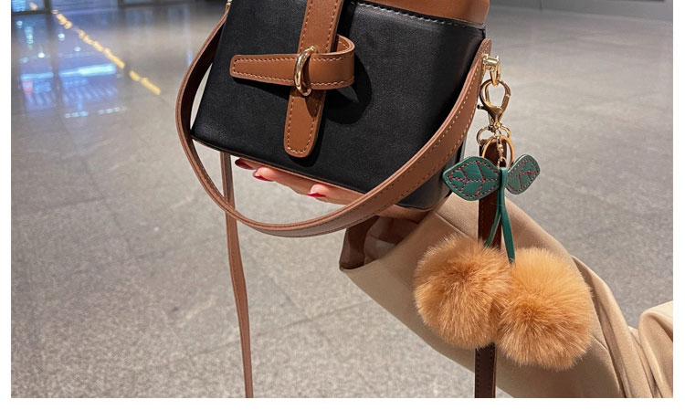 Fashion Black Pu Large-capacity Contrast Color Crossbody Bag,Shoulder bags