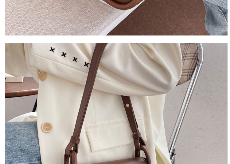 Fashion Khaki Pu Buckle Flap Crossbody Bag,Shoulder bags