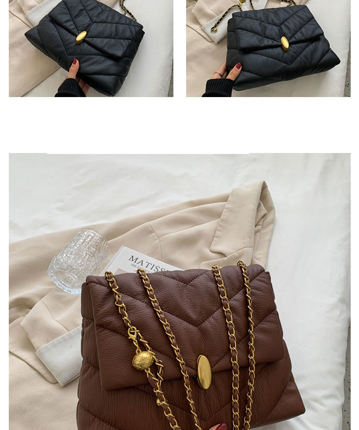 Fashion Brown Pu Large Capacity Messenger Bag,Shoulder bags