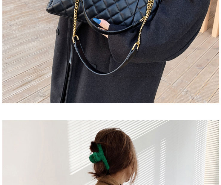 Fashion Black Pu Diamond Lock Crossbody Bag,Shoulder bags