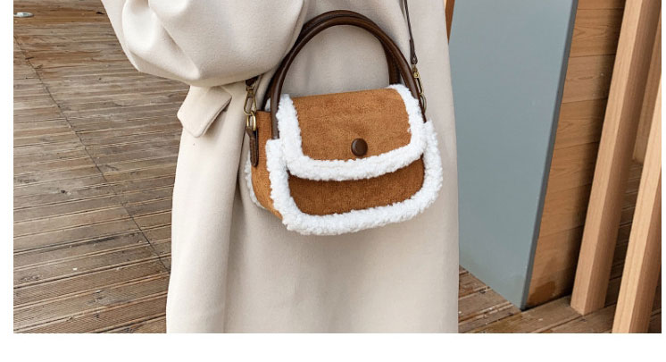 Fashion Brown Frosted Frayed Crossbody Bag,Shoulder bags