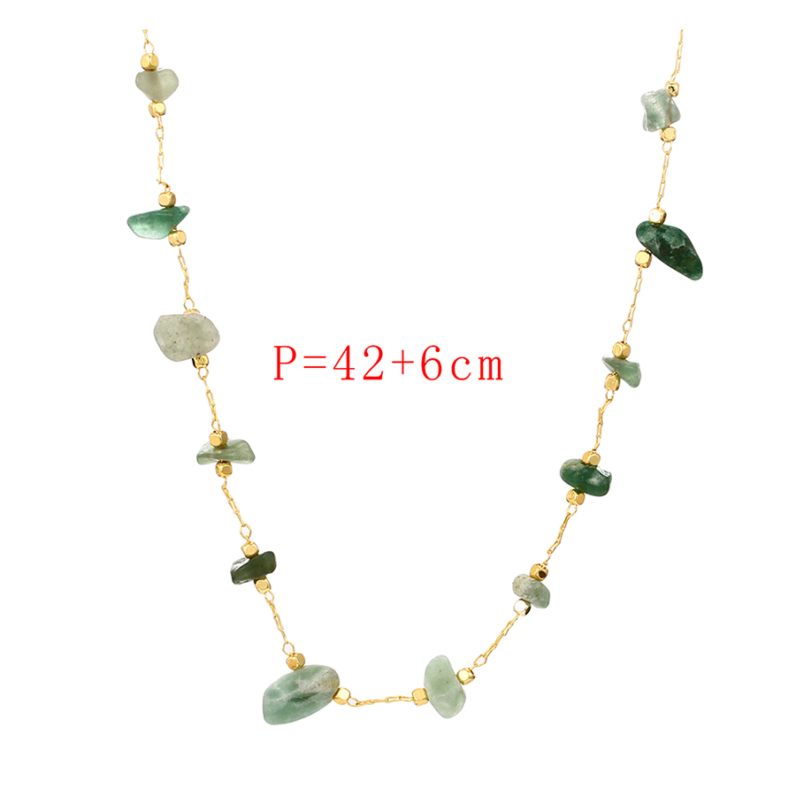 Fashion Pink Irregular Natural Stone Necklace With Titanium Steel Chain,Necklaces