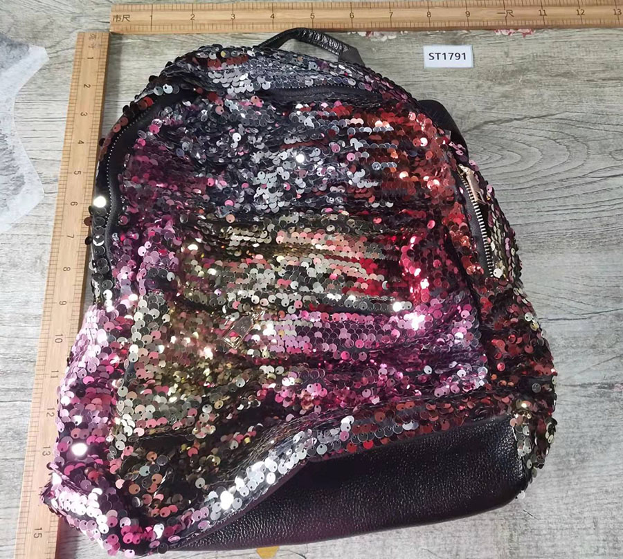 Fashion Color Pu Sequin Backpack,Backpack