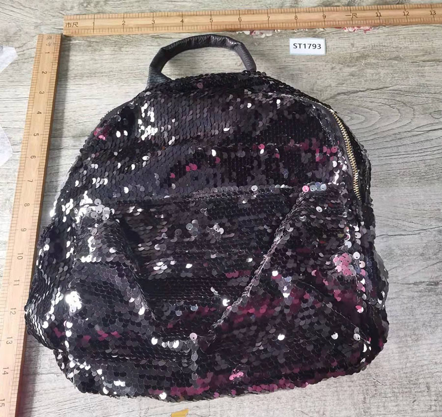 Fashion Purple Pu Sequin Backpack,Backpack