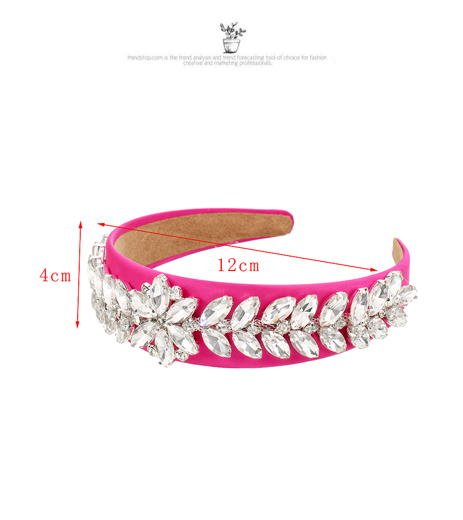 Fashion White+pink Fabric Diamond-studded Water Drop Headband,Head Band