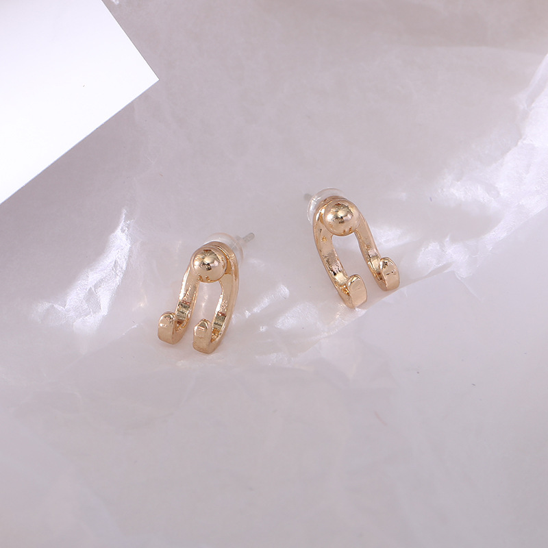 Fashion Gold Color Alloy Geometric Irregular Earrings,Stud Earrings