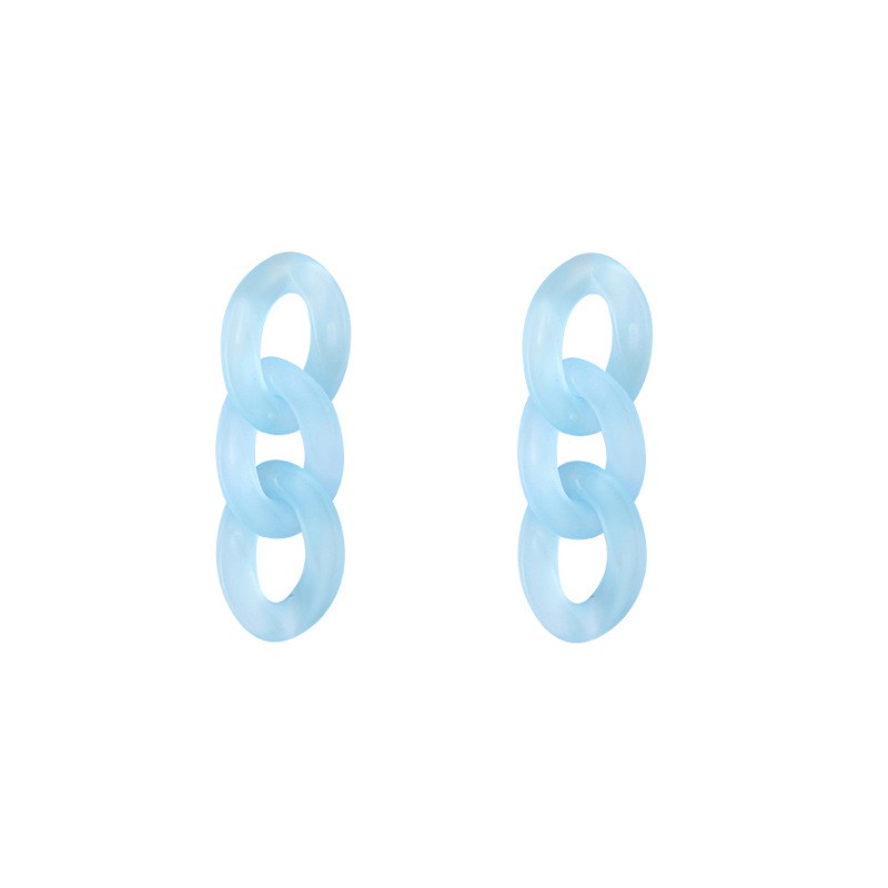 Fashion Blue Alloy Geometric Chain Earrings,Stud Earrings