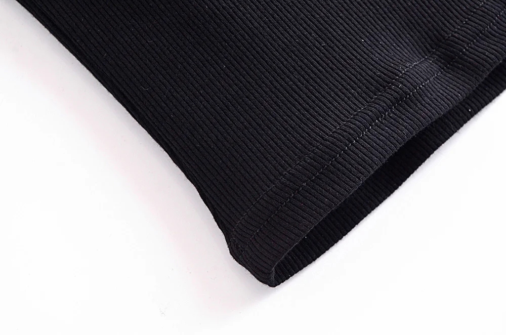 Fashion Black Cotton Geometric Print Suspender Top,Tank Tops & Camis
