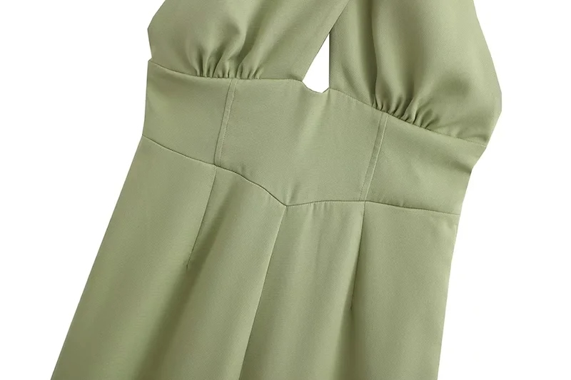 Fashion Green Cross Halterneck Straight-leg Jumpsuit,Tank Tops & Camis