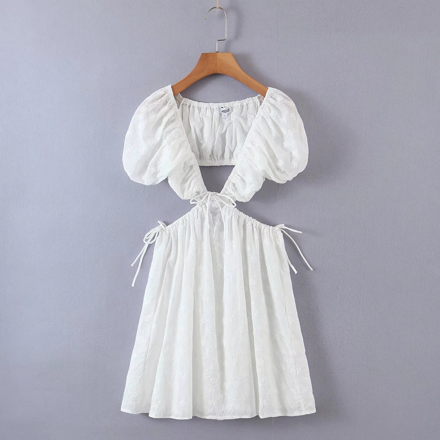 Fashion Off White Lace Waistless Dress,Mini & Short Dresses