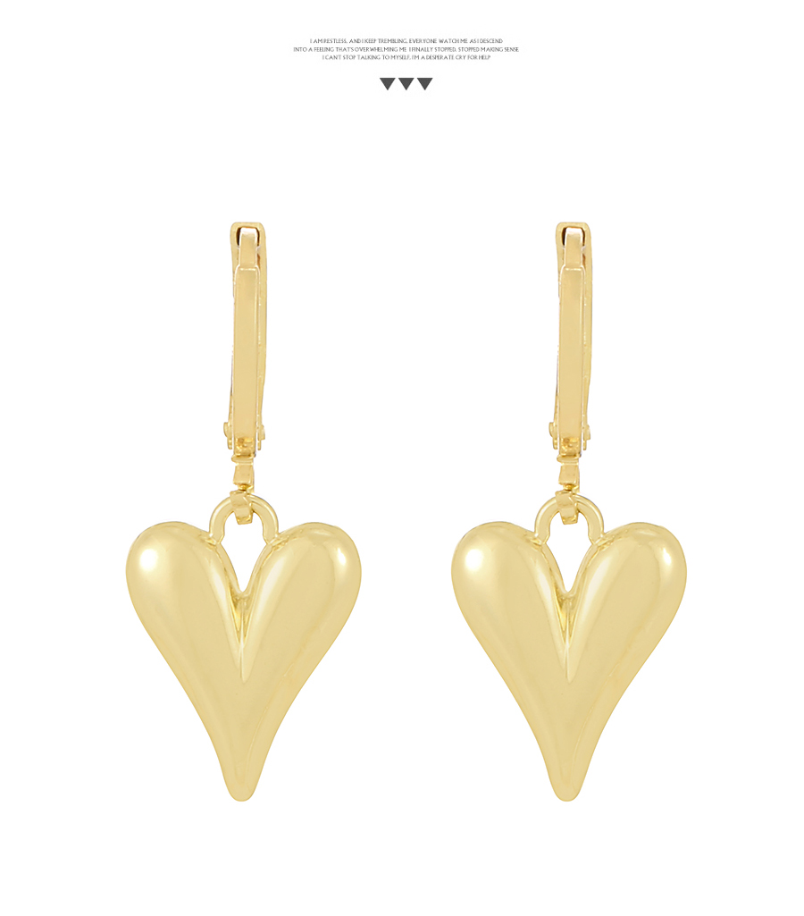 Fashion Gold Alloy Heart Earrings,Earrings