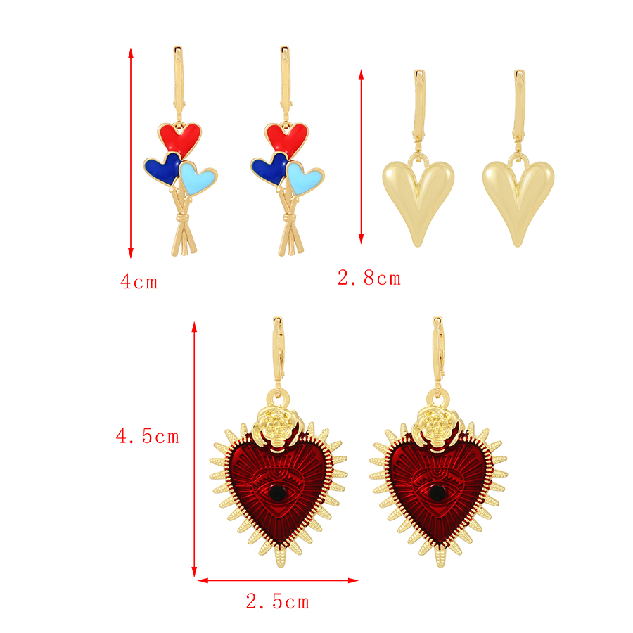 Fashion Gold Alloy Heart Earrings,Earrings