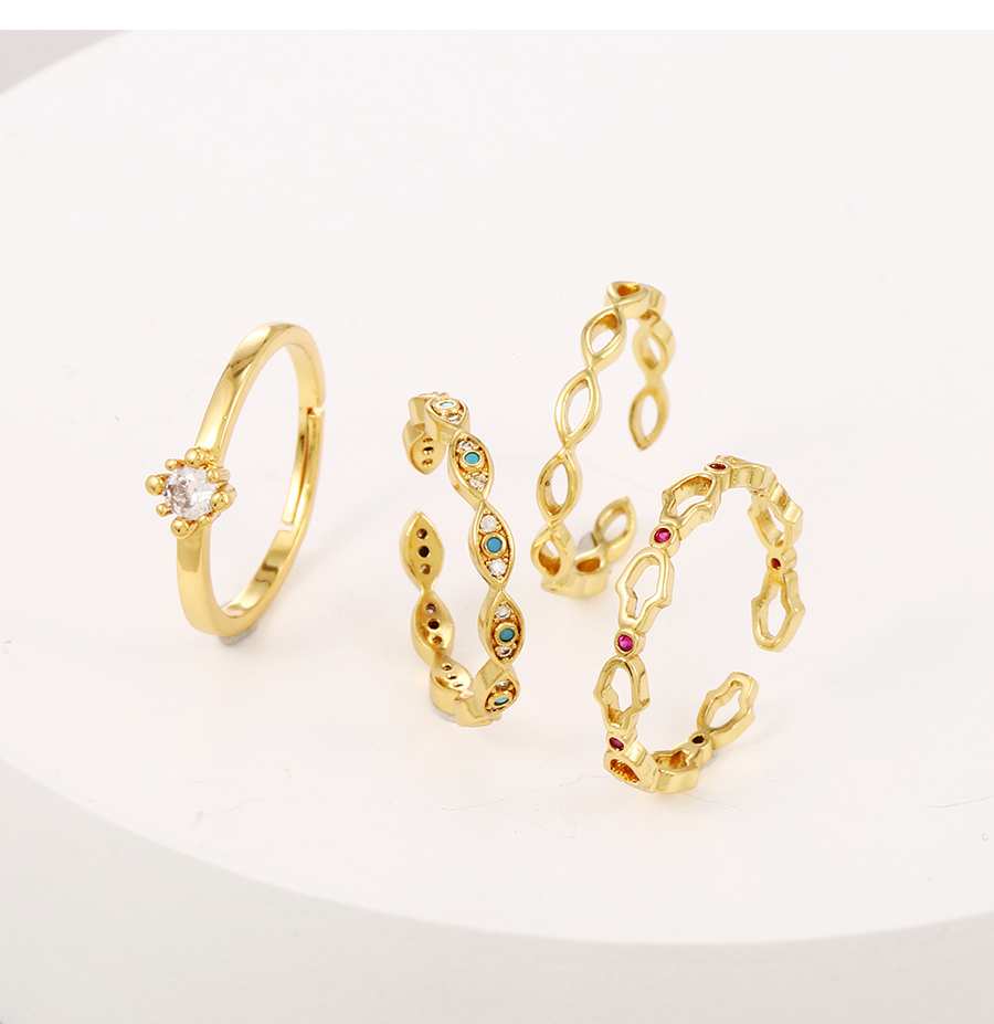 Fashion Golden-3 Copper Irregular Ring,Rings