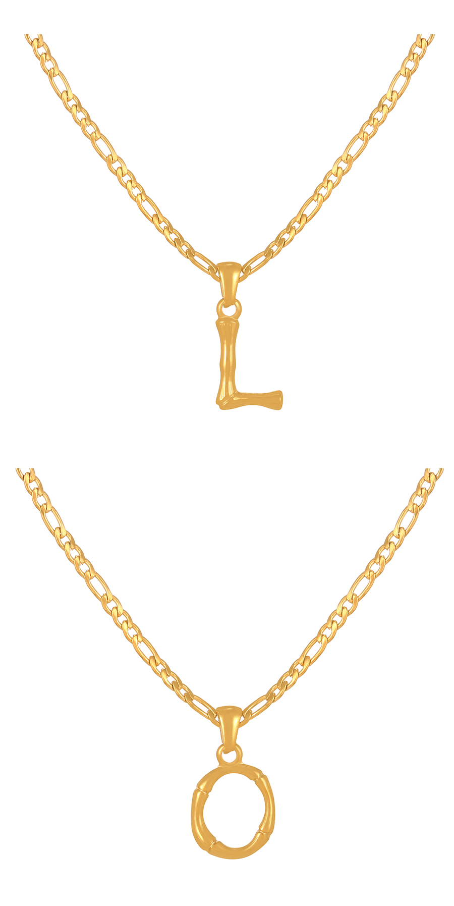 Fashion Q Titanium Steel 26 Letter Pendant Necklace,Necklaces
