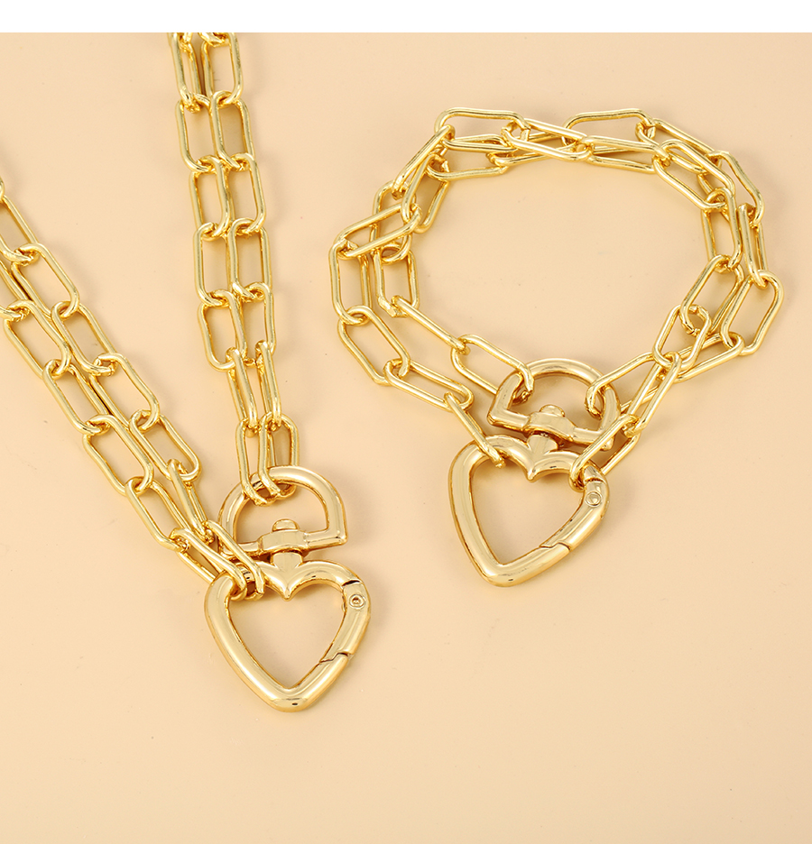 Fashion Gold Copper Boat Tuo Buckle Chain Necklace,Necklaces