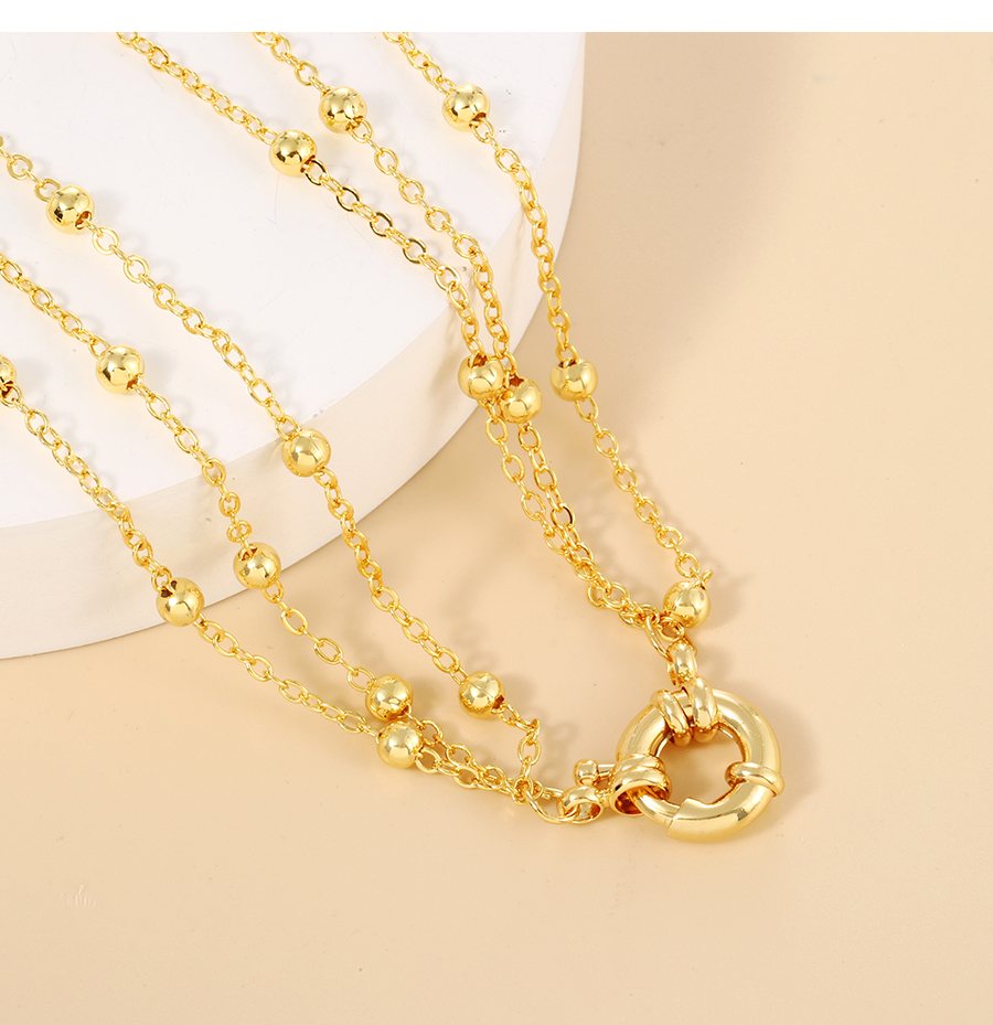 Fashion Gold Pure Copper Love Chain Geometric Necklace,Necklaces