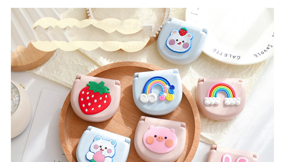 Fashion Peach Bear Plastic Silicone Cartoon Mini Sewing Box,Other Creative Stationery