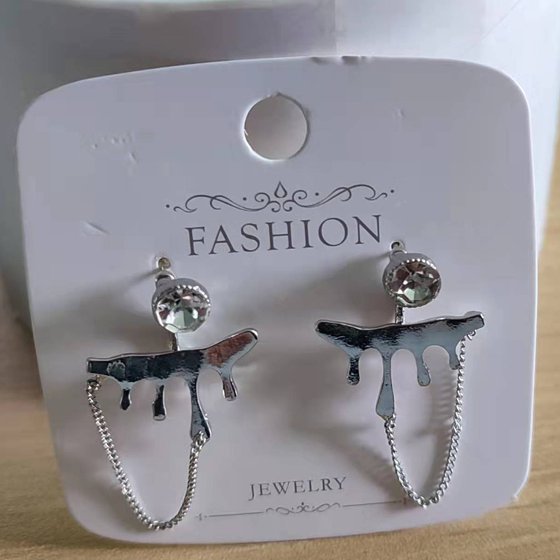 Fashion Silver Color Alloy Diamond Lava Stud Earrings,Stud Earrings