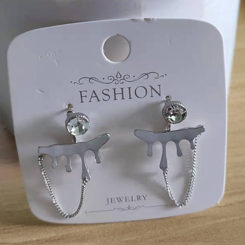Fashion Silver Color Alloy Diamond Lava Stud Earrings,Stud Earrings
