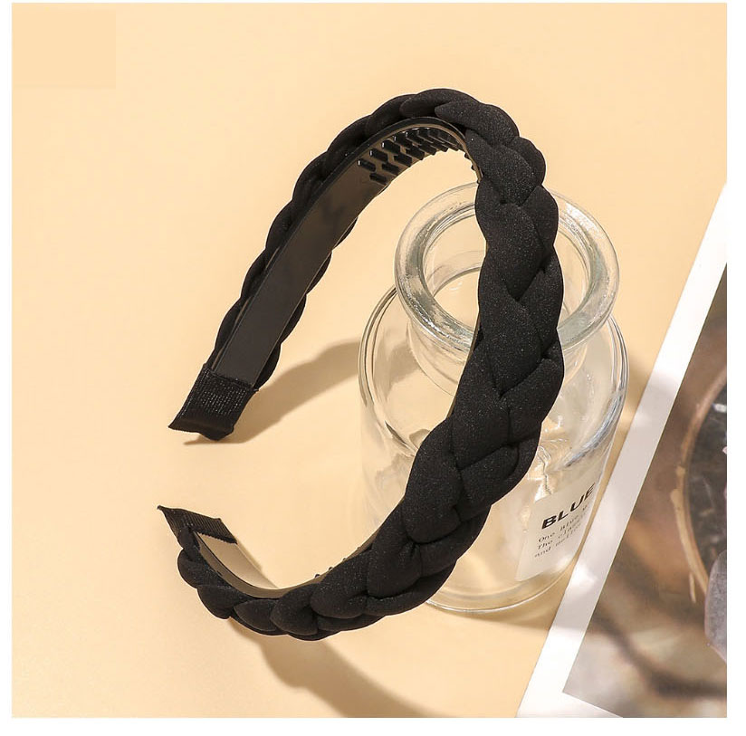 Fashion Black Twist Braid Woven Non-slip Headband,Head Band