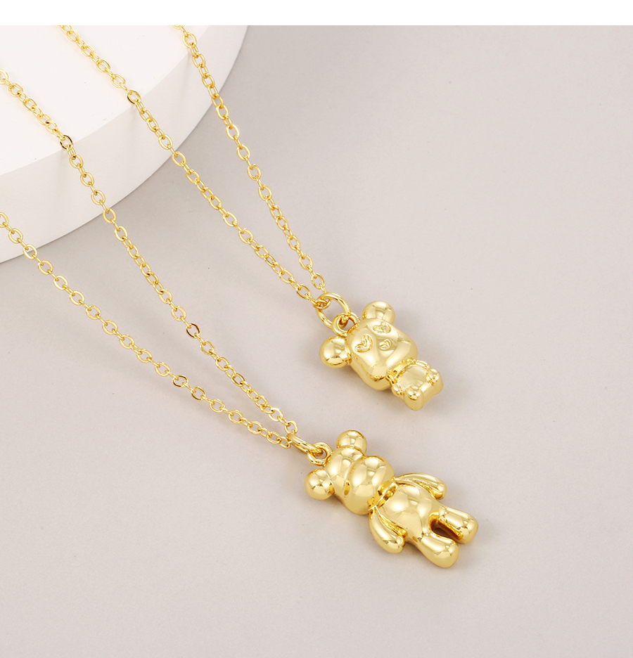 Fashion Golden-2 Copper Bear Doll Necklace,Necklaces