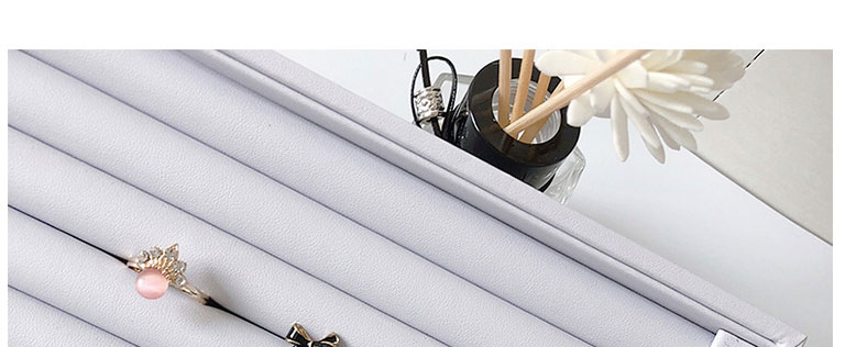 Fashion Small White Pu Leather Spring Plate Small Velvet Jewelry Storage Tray,Jewelry Packaging & Displays