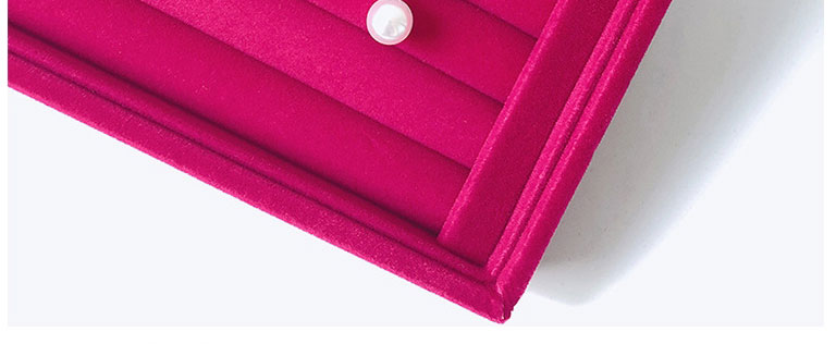 Fashion Small Red Pu Leather Spring Plate Small Velvet Jewelry Storage Tray,Jewelry Packaging & Displays