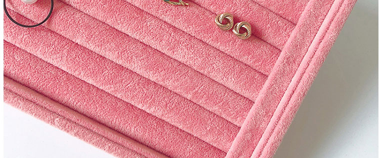 Fashion Small Black Pu Leather Flat Strip Small Velvet Jewelry Storage Tray,Jewelry Packaging & Displays