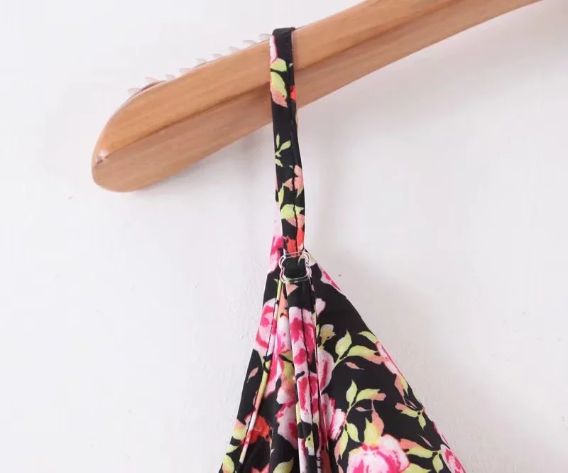 Fashion Floral Printed Suspender Jumpsuit,Blouses