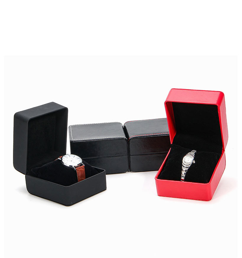 Fashion Coffee Color Bright Surface Pu Flip Watch Storage Box,Jewelry Packaging & Displays