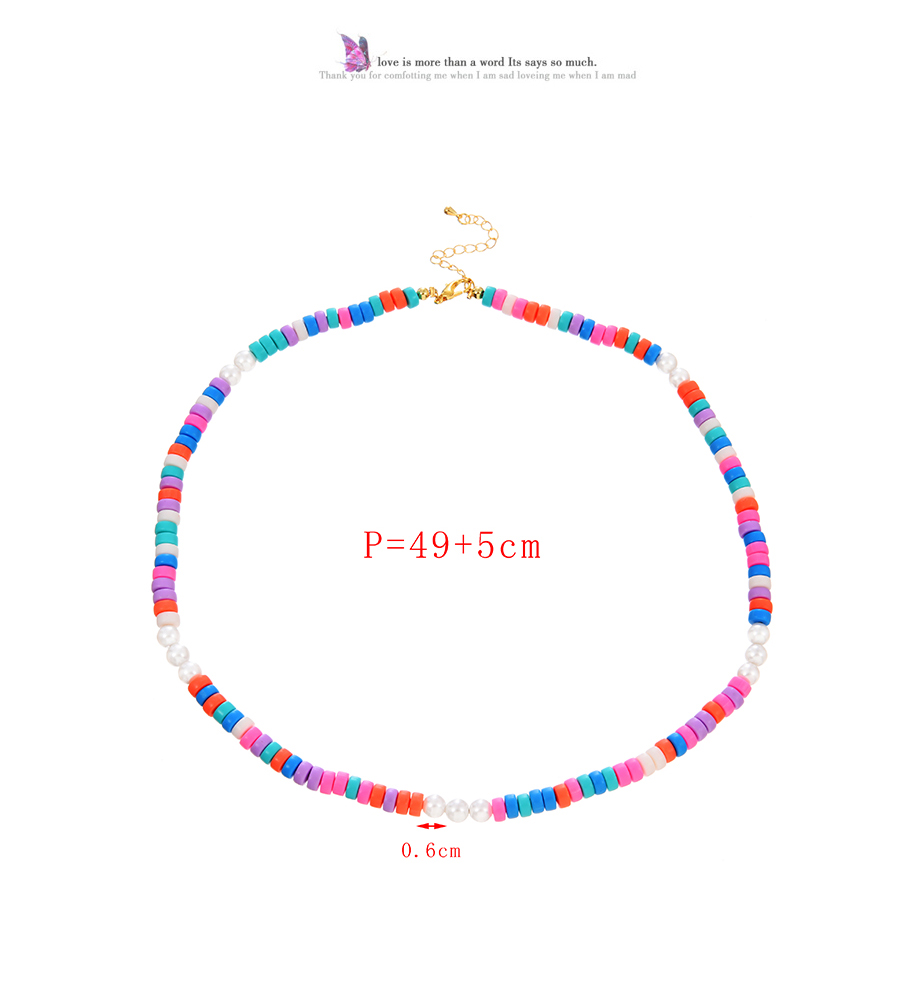 Fashion Color Pearl Beaded Resin Necklace,Beaded Necklaces