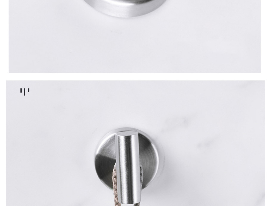 Fashion Coat Hook - Brushed Silver Color Stainless Steel Punch-free Coat Hook,Household goods
