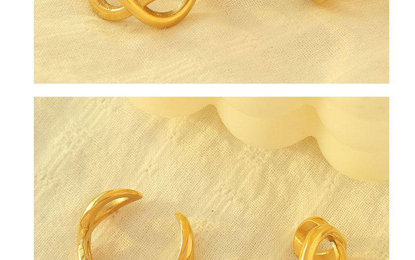 Fashion Gold Color Ring Titanium Steel Gold Plated Figure 8 Open Ring,Rings