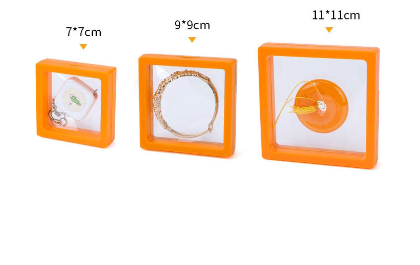 Fashion Apricot 9*9 (without Base) Dust-proof Color Pe Suspension Storage Film Box,Jewelry Packaging & Displays