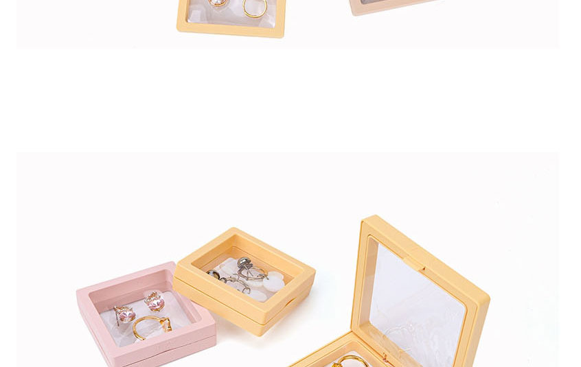 Fashion Light Pink 9*9 (without Base) Dust-proof Color Pe Suspension Storage Film Box,Jewelry Packaging & Displays