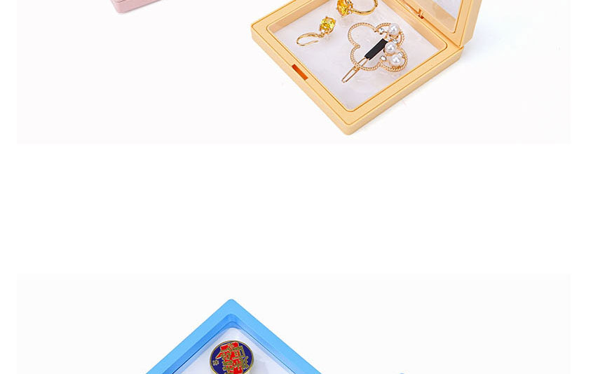 Fashion Light Pink 11*11 (without Base) Dust-proof Color Pe Suspension Storage Film Box,Jewelry Packaging & Displays