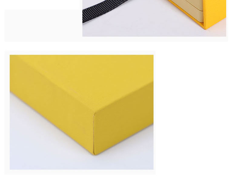 Fashion Yellow Drawer Box 7*7cm Pe Suspension Storage Film Box,Jewelry Packaging & Displays
