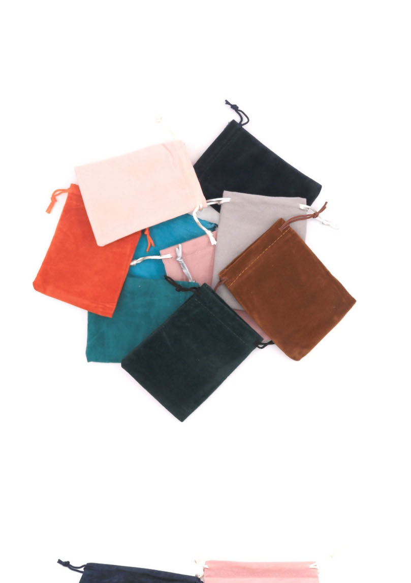 Fashion Orange 9*12cm Flannel Drawstring Jewelry Bag (price Of 50),Jewelry Packaging & Displays