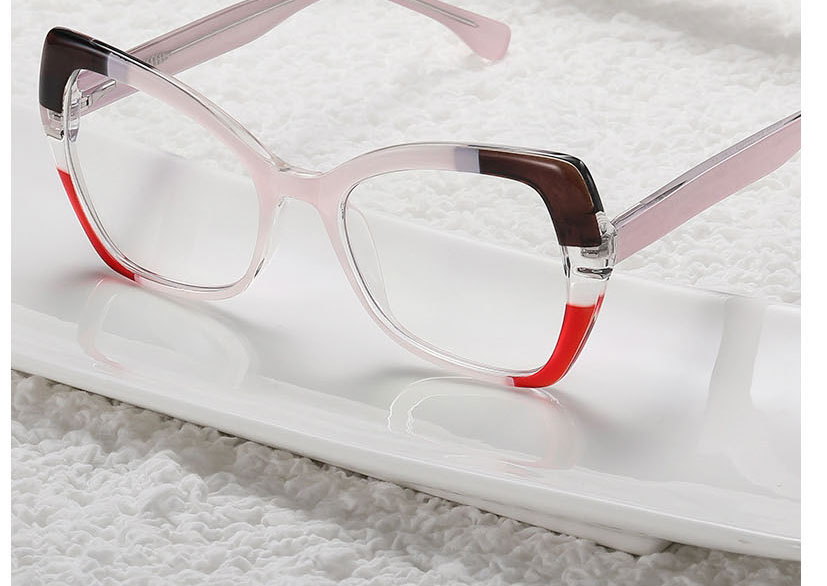 Fashion Powder/anti-blue Light Tr90 Spring Feet Flat Ferrule Color Glasses Frame,Fashion Glasses
