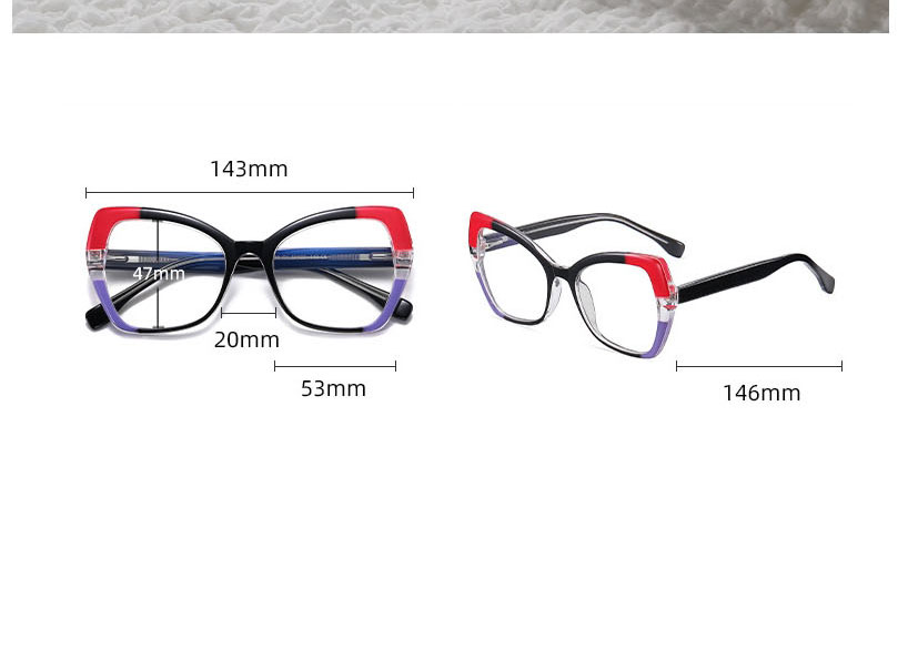 Fashion Bright Black / Anti-blue Light Tr90 Spring Feet Flat Ferrule Color Glasses Frame,Fashion Glasses