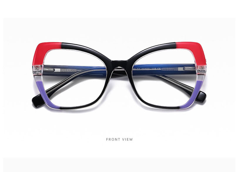 Fashion Clear White/anti-blue Light Tr90 Spring Feet Flat Ferrule Color Glasses Frame,Fashion Glasses