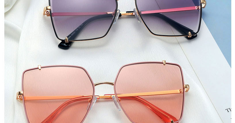 Fashion Gold Color/gradient Tea Pc Large Frame Sunglasses,Women Sunglasses
