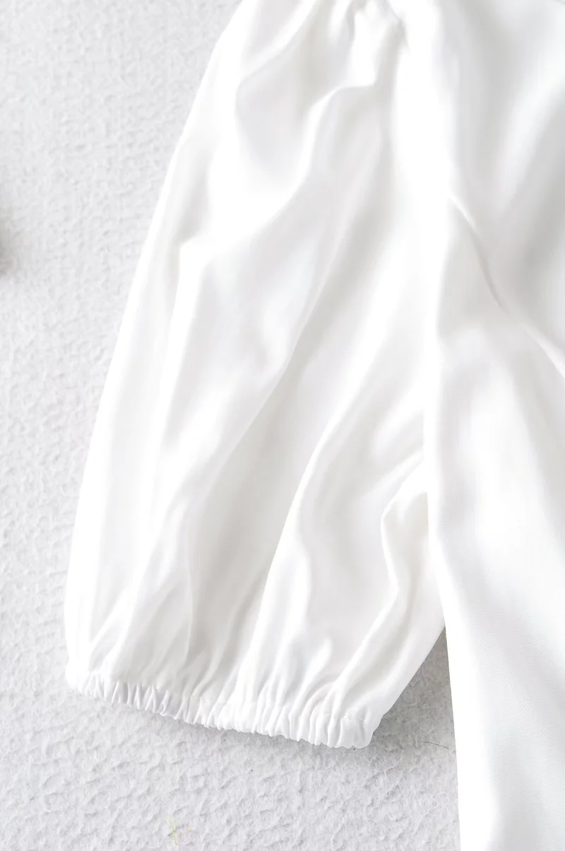 Fashion White Lace-up Drawstring Dress,Mini & Short Dresses