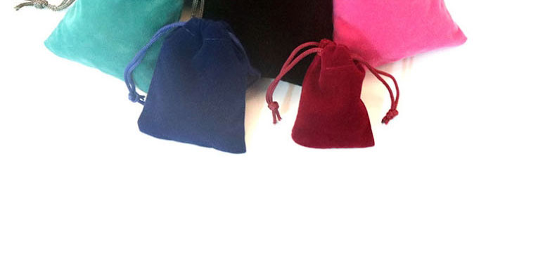 Fashion Red 10*12cm Solid Color Flannel Drawstring Gift Bag,Jewelry Packaging & Displays