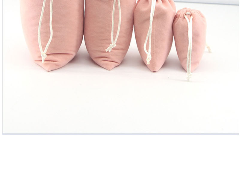 Fashion Lotus Pink 7x9cm (please Take Multiples Of 50) Flannel Drawstring Drawstring Jewelry Bag (price Of 50),Jewelry Packaging & Displays