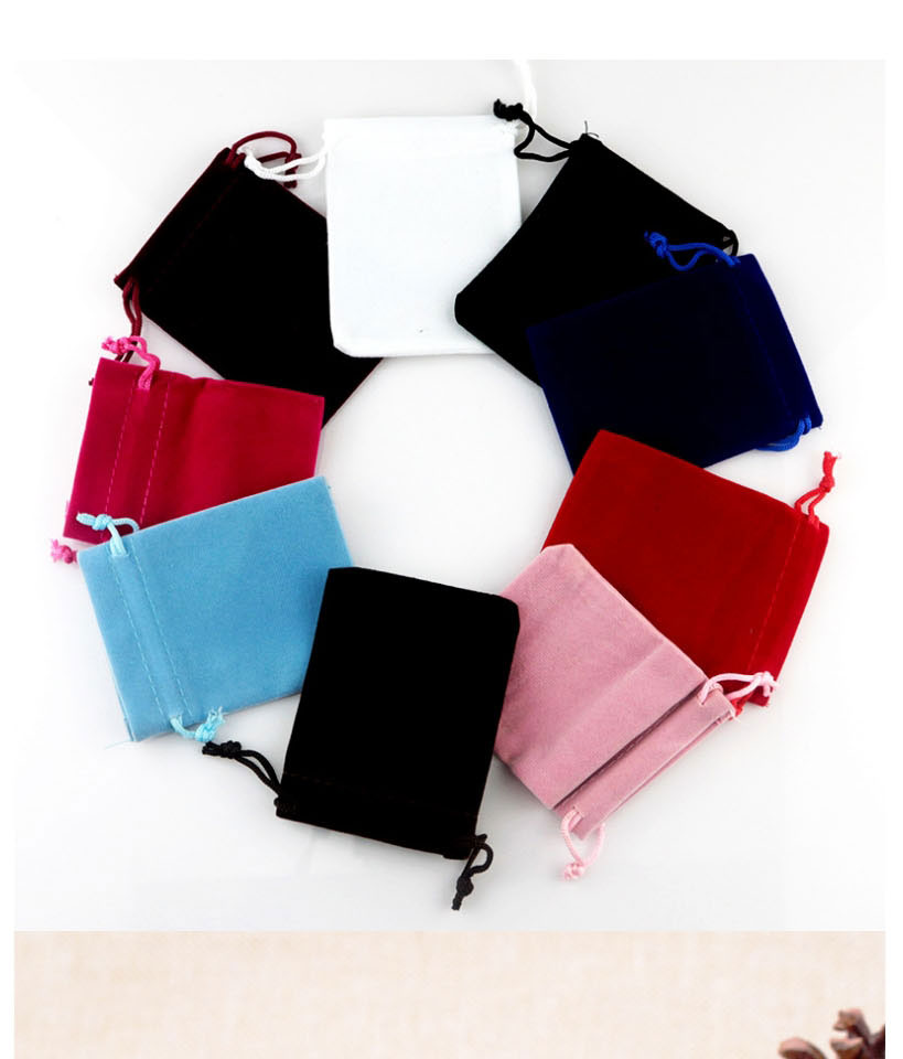 Fashion Dark Brown 9*12cm Flannel Drawstring Bag (price Of 50),Jewelry Packaging & Displays