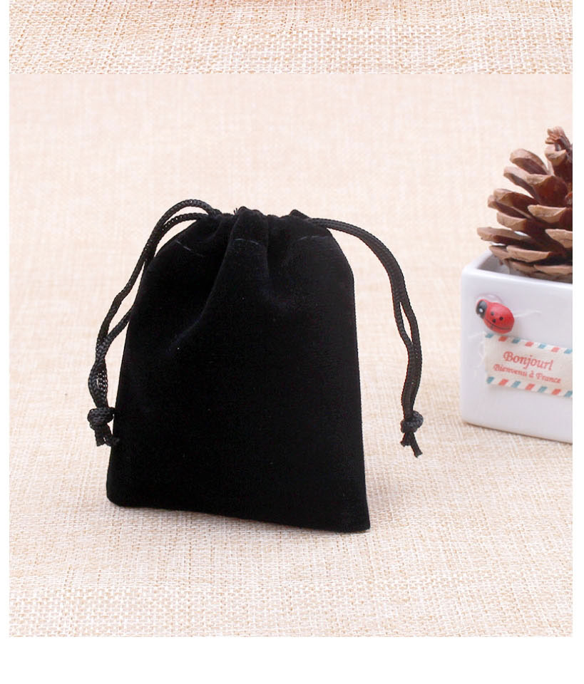 Fashion Red 7*9cm Flannel Drawstring Bag (price Of 50),Jewelry Packaging & Displays