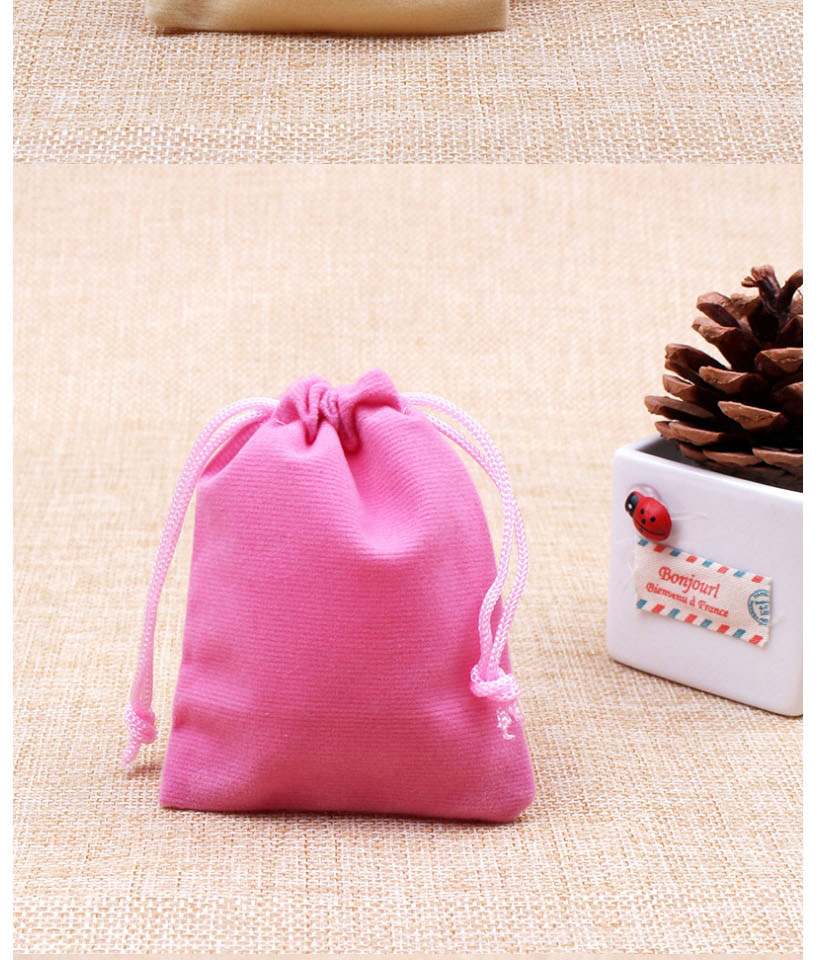 Fashion Red 13*18cm Flannel Drawstring Bag (price Of 50),Jewelry Packaging & Displays