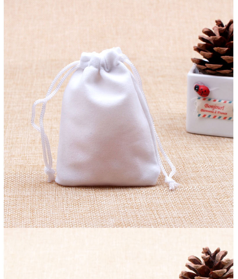 Fashion Light Coffee Color 9*12cm Flannel Drawstring Bag (price Of 50),Jewelry Packaging & Displays